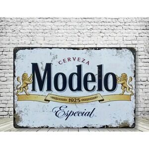 New Modelo Cerveza METAL PLAQUE Tin SIGN BAR PUB MAN CAVE GARAGE 8x12 Beer